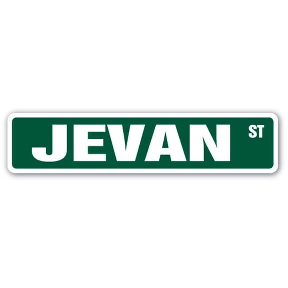 4 x 18 in. Childrens Name Room Street Sign - Jevan