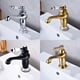 thumbnail image 2 of Grifo de lavabo de cerámica de cobre Inteprter estilo Simple galvanizado negro, 2 of 6