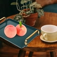 thumbnail image 2 of Bandeja rectangular para guardar artículos diversos, bandejas para servir con asas, accesorios de café, decoración vintage, joyas, desayuno, vajilla de té., 2 of 6