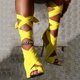 thumbnail image 4 of Zapatos de mujer Sandalias puntiagudas de color caramelo Zapatos de tacón alto a la moda con cordones Wmkox8yii  hfjk4629, 4 of 4