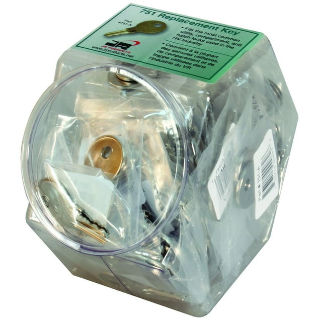 JR Point Of Purchase Display 06-00751-D Pack Of 2 Hatch Keys; Hex Counter Display; Pack Of 75