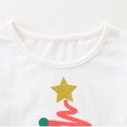 thumbnail image 4 of HWJAD Long Sleeve Dresses for Toddler Girls 2-7Y Spring Fall Cotton Kids Christmas Tree Print Dress with Ruffle Tiered Hem, 4 of 8