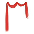 thumbnail image 2 of Red Color Extra Long Sheer Window Scarf Valance. 38”W x 79”L Valances Voile Swag for Windows- Living Room, Kitchen, Wedding Arches, Bedroom Décor, Events. Fully Stitched and Hemmed, 2 of 2