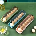 thumbnail image 3 of Maytalsory Storage Basket Egg Box Multicolored Household Accessories Fine Workmanship Non-slippery Base Kitchen Gadget Slide Rail Blue, 3 of 6