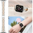thumbnail image 5 of Fitlink Slim Stainless Steel Metal Band for Apple Watch 38/40/41/42/44/45mm, Apple Watch Band for Apple Watch Series 7 Apple Watch Series 6 Apple Watch Series SE/5/4/3/2/1(Silver/RoseGold-42/44/45mm), 5 of 7