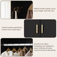 thumbnail image 5 of Ktaxon Wardrobe Armoire Closet with 3 Door Mirror Hanging Rod Open Shelf, Large Capacity Storage Closet for Bedroom, Modern Drawer & Shelf Elegant Black Finish Closet, 5 of 18