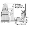 thumbnail image 6 of Kirkey Junior 24 Series 8 Degree Layback Alum Racing Seat-10 In. Wide, 6 of 10