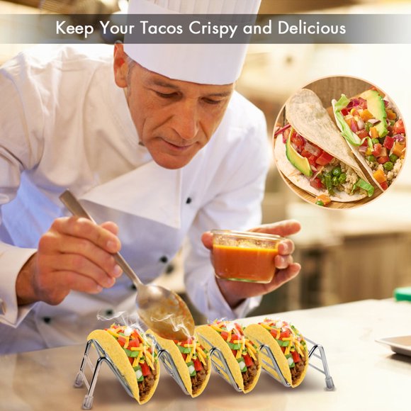 LHCER Taco Holders, Full Of Fun Rustproof Taco Holder, Holds 4 To 5 Tacos Taco Kit, For Dishwasher