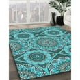 thumbnail image 2 of Ahgly Company Indoor Round Patterned Deep-Sea Green Area Rugs, 5' Round, 2 of 6