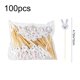 thumbnail image 3 of Yhmxh 100 palillos para cócteles de Pascua, brochetas de bambú con forma de conejito de Pascua, palillos de dientes con forma de conejo para aperitivos, accesorios para charcutería, palitos de bamb, 3 of 5