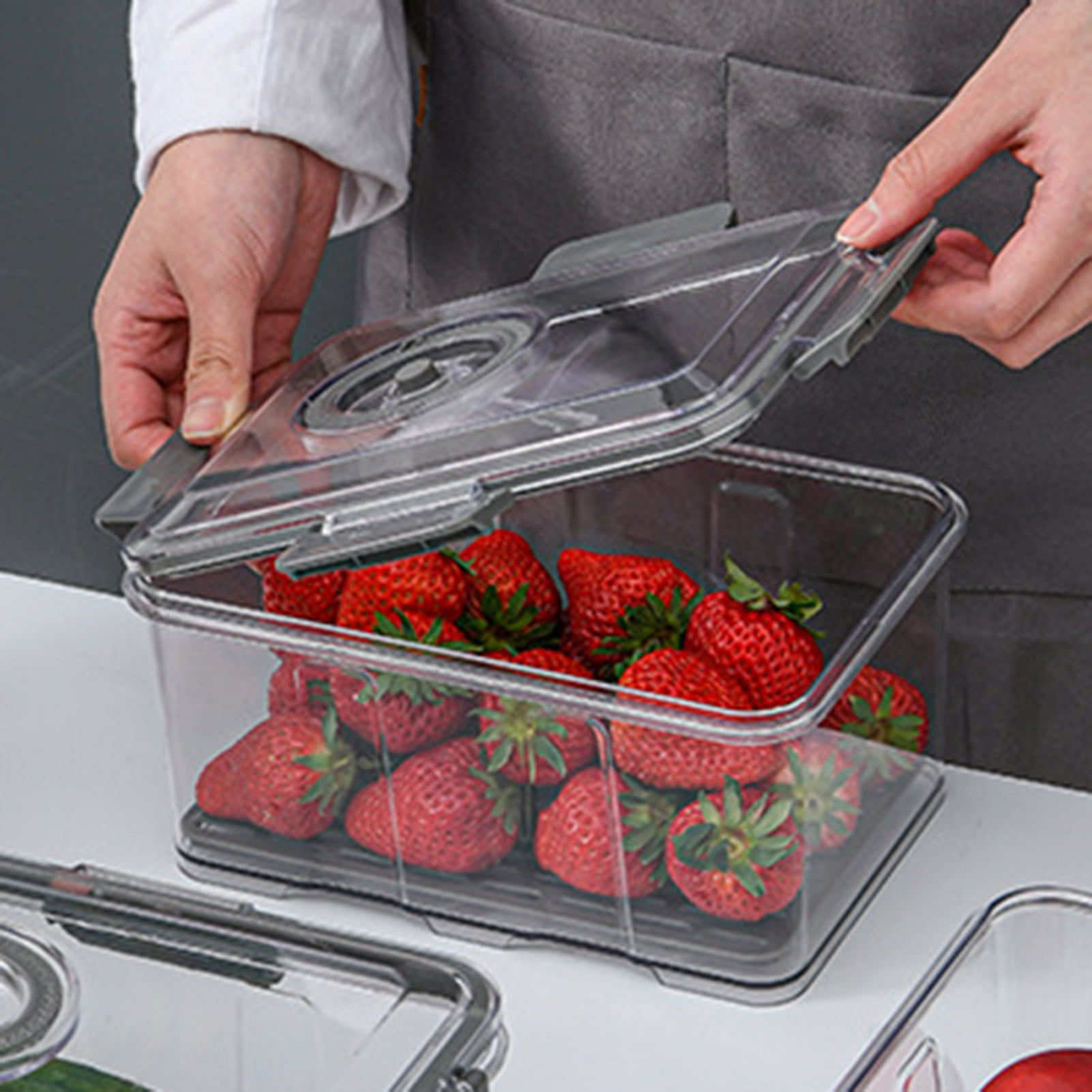 Qianha Mall Vacuum Seal Containers,Food Fresh %26 Save Container for Vacuum  Seal, Vacuum Container with Handheld Pump, Airtight Food Storage,Marinade  Container 