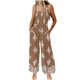 thumbnail image 2 of Karight Women's Casual Loose Overalls Jumpsuits Floral One Piece Square Neck Shirred Pants with Pockets, 2 of 5