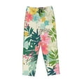 thumbnail image 4 of Sigee Tropical Flowers Print Women's Soft Pajama Pants - Breathable and Comfortable Lounge Sleep Bottoms with Elastic Waistband and Pockets-XX-Large, 4 of 9