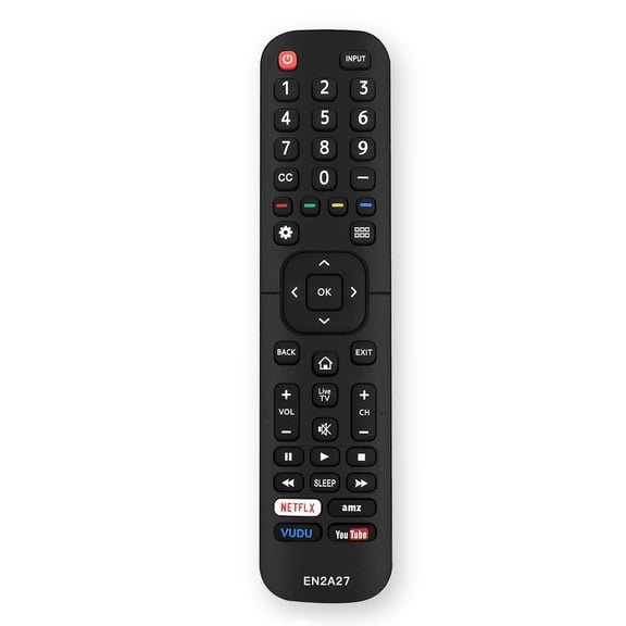 Replacement Remote Control Compatible with Hisense EN2A27 Smart TV, Black
