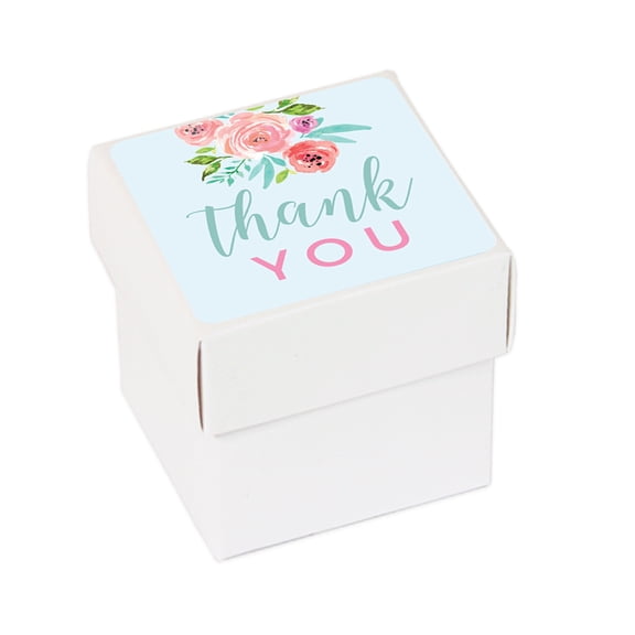 Wedding Pink Roses English Tea Party, 20-Pack Favor Box DIY Party Favors Kit, Thank You, Favours