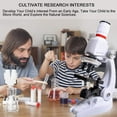 thumbnail image 3 of Petsta Kids Microscope 100x 400x 1200x Microscope for Children Kids Toys LED Educational Microscope Set with Adjustable Phone Holder, 3 of 8