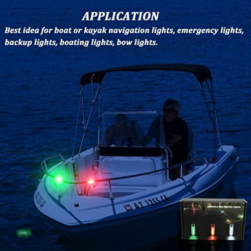 Jointown Kayak Navigation Lights Stern Lights Battery Operated, Waterproof Kayak Lights For Night Kayaking, Paddle Board Lights, Marine Safety Lights For Pontoon Boat, Bass Boat, Dinghy