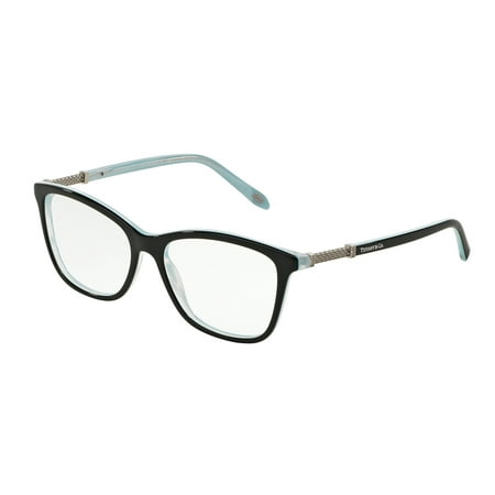 Tiffany Optical 0TF2116B Full Rim Square Womens Eyeglasses - Size 53 (Black/Striped Blue / Clear Lens)