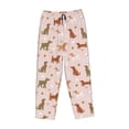thumbnail image 6 of Uemuo Star Cute Dog Pattern Women's Wide Leg Palazzo Lounge Pants with Pockets Light Weight Loose Comfy Casual Pajama Pants-, 6 of 9