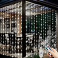 thumbnail image 4 of USB Curtain Lights 8 Modes LED Curtain Fairy Lights with Remote Christmas Decorations for Home Wedding Decor New Year 2025, 4 of 5