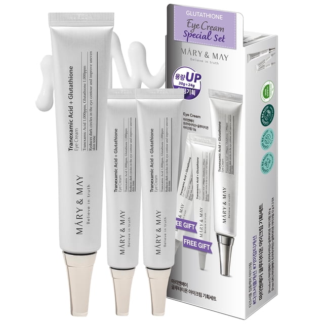 Crema para ojos Mary&May con glutatión con vitamina C, 30 ml o mini 12 ml, paquete de 2