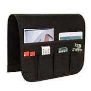 SyMax Sofa Armrest Storage Organizer with 6 Pockets Couch Non-Slip Armchair Caddy for Recliner Remote Holder, TV Control, Cell Phone(Coffee, 35 inch)