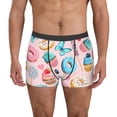 thumbnail image 1 of Balery Cupcakes and Donuts Calzoncillos bóxer para hombre, ropa interior de algodón suave y transpirable con cinturilla de nailon-X-Large, 1 of 5