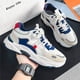 thumbnail image 4 of Zapatillas de deporte informales para hombre, zapatos de plataforma con cordones de malla a la moda, zapatos deportivos transpirables de suela suave que combinan con todo para estudiantes, 4 of 4