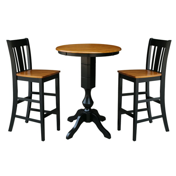 30 Round Pedestal Bar Height Table, Round Bar Height Table And Chairs Set