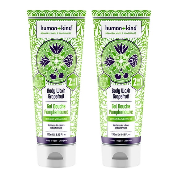 Human Kind Body Wash - Grapefruit - Pack of 2 - 8.45 oz Body Wash