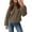 Gray, variant on UDAUDU Womens Zip Up Sweaters Striped Mock Neck 2026 Fall Trendy Casual Long Sleeve Loose Fit Knit Cardigan Tops L