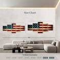 thumbnail image 4 of Elephant Stock Vintage Usa Flag Wall Art - Horizontal Multi Panel Canvas - Living Room Wall Decor - Flags Multi Panel - Red And Brown Decor - 80" x 36", 4 of 8