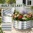 thumbnail image 3 of UNTIMATY Galvanized Raised Garden Beds Outdoor 2 pack 4×2×1ft Metal Raised Garden Bed for Gardening Gifts, Galvanized Steel Planter Box for Vegetables, Silver, 3 of 8