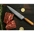 thumbnail image 4 of YOUSUNLONG Chef's Knife 10 Inch - Japanese Damascus Steel Super Sharp Italian Olivewood Handle, 4 of 5