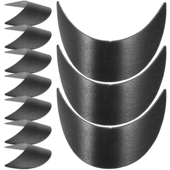 WRITWAA 10Pcs Hat Brim Liner Inserts for Baseball Caps Sun Hat Shield Black