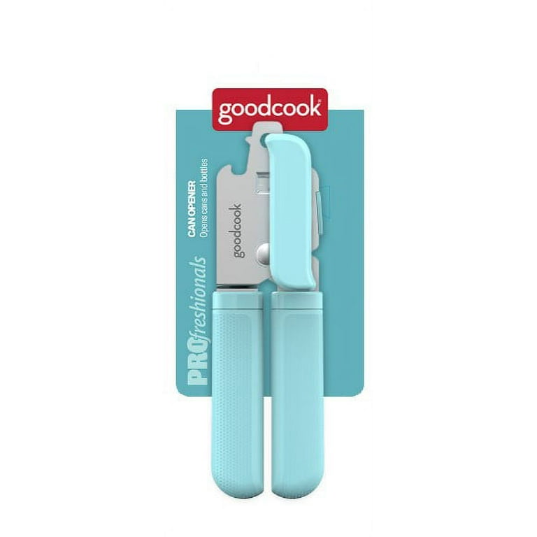 COOK WITH COLOR Manual Can Opener with Soft Grip Handles - Effortlessly  Open Cans with Comfort and Precision (Blue)
