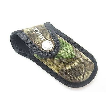 - BUCK 395 OMNI HUNTER 10 PT CAMO NYLON FOLDING POCKET KNIFE SHEATH