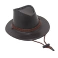 thumbnail image 3 of Sombrero de vaquero occidental de moda Sombrero para el sol de cuero para café Zulema Sombrero de vaquero, 3 of 8