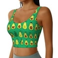 thumbnail image 2 of Vsdgher Cartoon Fruit 1 Print Women Sleeveless Athletic Tank Top Built-in Bra Camisole Sports Vest for Yoga Running Fitness Exercise with Removable Pads, 2 of 8