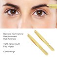 thumbnail image 5 of BIMZUC 2pcs Slant Pointed Tweezer Comb Stainless Steel High Hardness Double Headed Tweezer Comb Golden (4.33 inches / 11.00 cm), 5 of 9