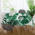 thumbnail image 6 of Tropical Palm Leaves Rectangle Tablecloth, Dust Proof Anti Wrinkle Wipeable Table Cloth Tabletop foration of Dinner Kitchen Wedding Holiday Party 60"x120" Decor Gift, 6 of 7