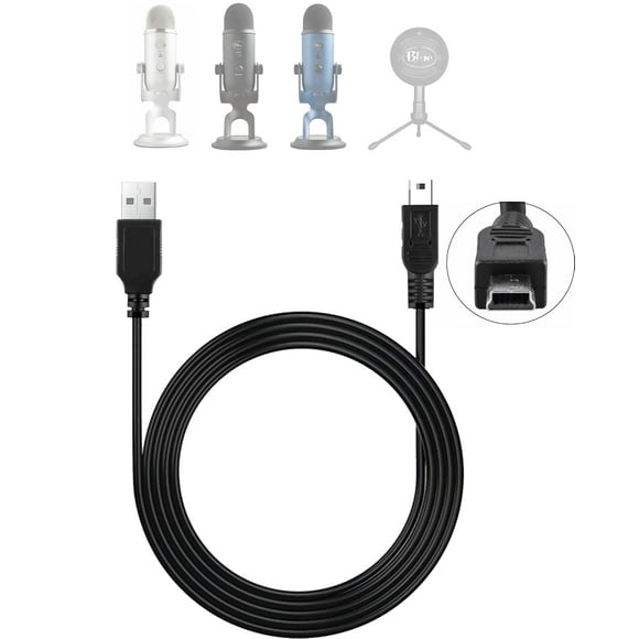 shiyou-2.6ft Blue Yeti Microphone Cord Blue Yeti Cord Blue Yeti USB Cable for Blue Yeti, Blue Yeti Pro, Snowball iCE Microphones,Power Cable USB A Male to Mini USB Data Transfer Cord (2.6FT/0.8m)