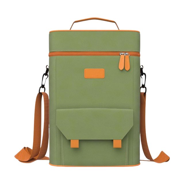 Bolso Térmico para Vino con Doble Compartimiento Bolsa Impermeable con Correa Ajustable Porta Botellas Oxford Práctico Adecuado para Cenas Y