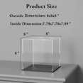 thumbnail image 3 of HEMYLU Acrylic Box with Matt Black Base, Simple Self-Assembly Clear Acrylic Display Case, 8 Inch Cube Dustproof Showcase with Lid for Collectibles, Toys and Jewelry (8x8x8 inch), 3 of 7