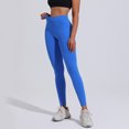 thumbnail image 3 of Pantalones de yoga para mujer, pantalones de cintura alta con escote en V en la espalda y cadera, pantalones deportivos de fitness con sensación de desnudez, 3 of 4