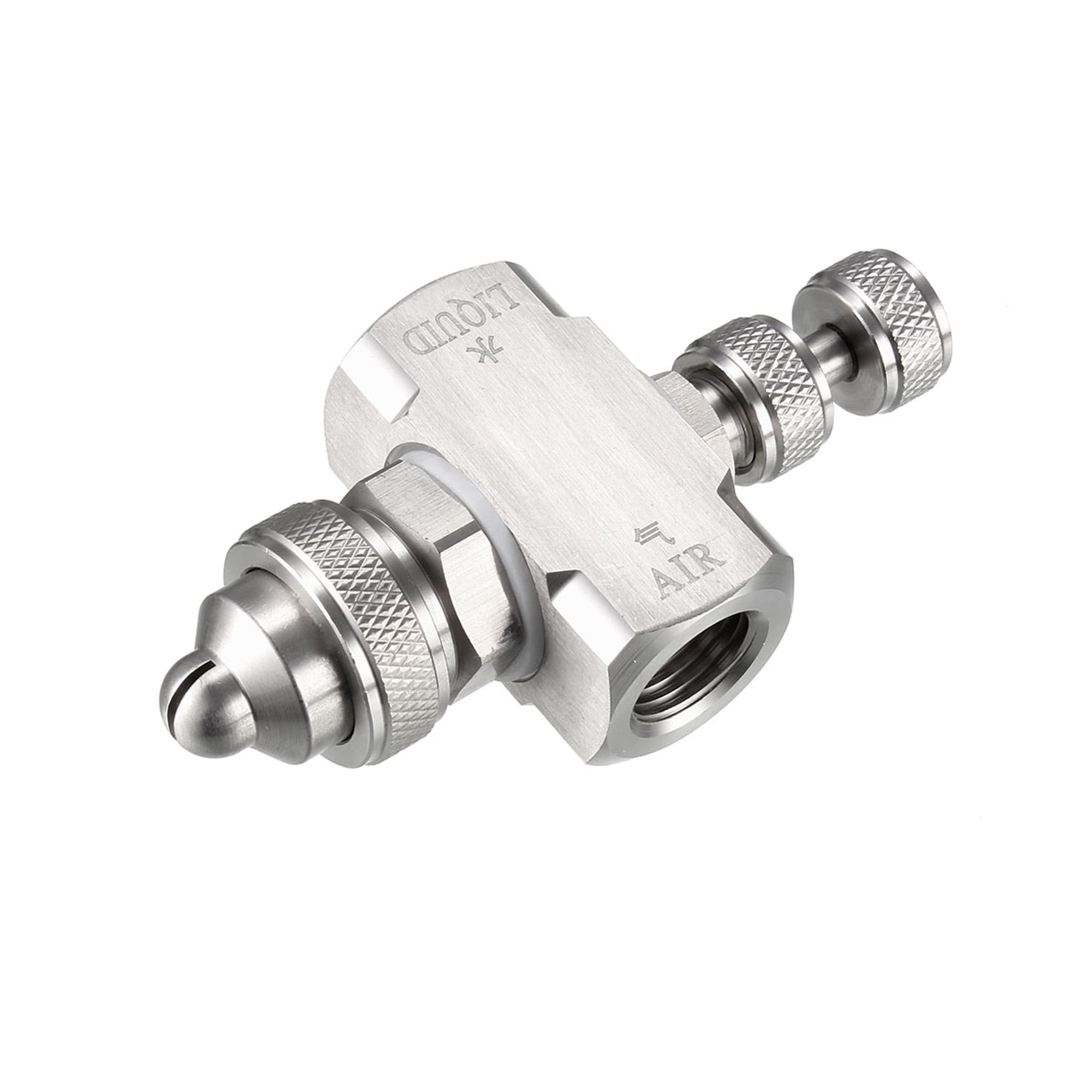 Air Atomizing Nozzle, 1/4 BSPT Misting Low Pressure Flat Fan Solid Cone