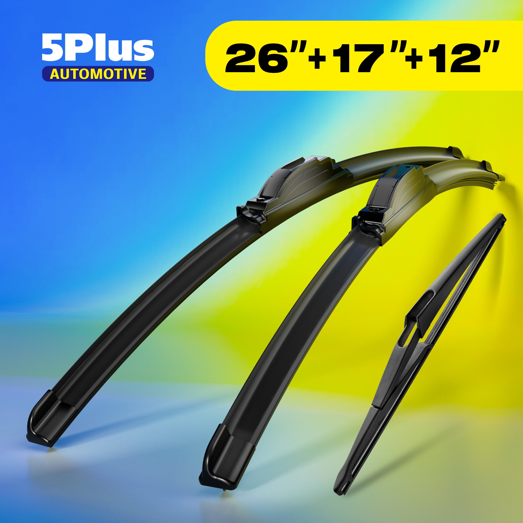 5 PLUS Silicone + Water Repellent Windshield Wiper Blades Compatible with Nissan Rogue 2023-2014 Windshield Wipers,All-Seasons Wiper blades-OEM Quality