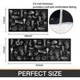 thumbnail image 2 of Feisina Black Kitchen Mat Set of 2,Kitchen Rugs with Vegetable Prints Drawings,Black Kitchen Rugs and Mats Non Skid Washable,Kitchen Runner Rugs with Rubber Backing (Mushroom 17"x48"+17"x30"), 2 of 6