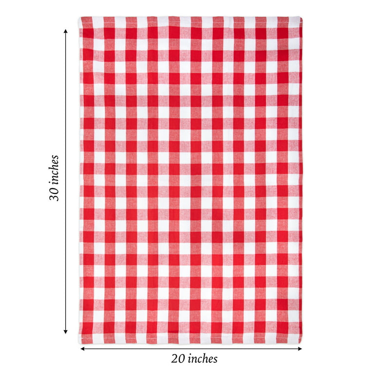 Sloppy Chef Buffalo Plaid Kitchen Towel 6-Pack, 20x30 in., Six Colors, Buy A 6-Pack or Buy A Bulk Case of 144, Size: 6 Pack, Black