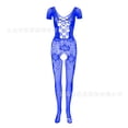 thumbnail image 1 of Pink Tentation Lingerie Sexy une-Pièce Costume Ouvert Transparent Manches Courtes en Résille pour Femmes W217, 1 of 1